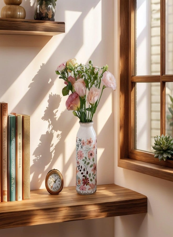 lyvantha Ceramic Small Vase, Rustic Farmhouse Vintage Flower Vase for Home Decor, Floral Centerpiece for Table, Shelf, Mantle,Living Room,Kitchen, Office,Boho Chic Gift Idea for Christmas, Housewarming - Image 3
